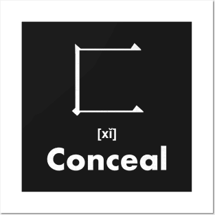 Conceal Chinese Character (Radical 23) Posters and Art